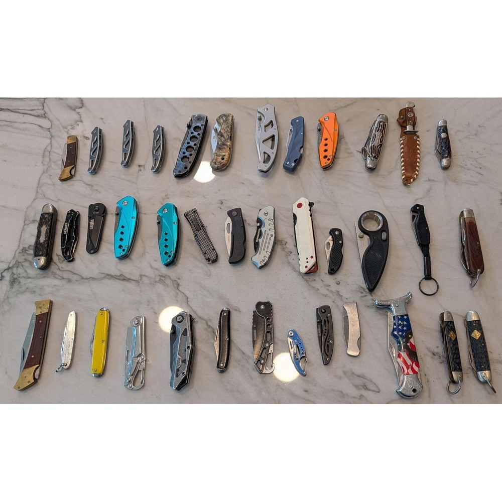 Huge Pocket Knife Lot - 38 total - folding / lock backs / multi blade